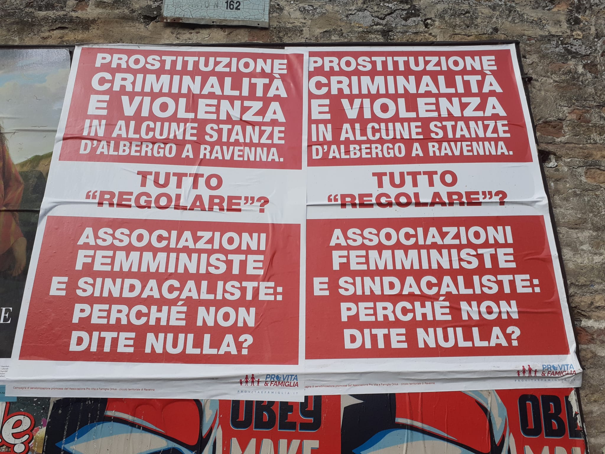 Ravenna. Nostri manifesti e un esposto contro prostituzione, ma femministe rimangono in silenzio 1